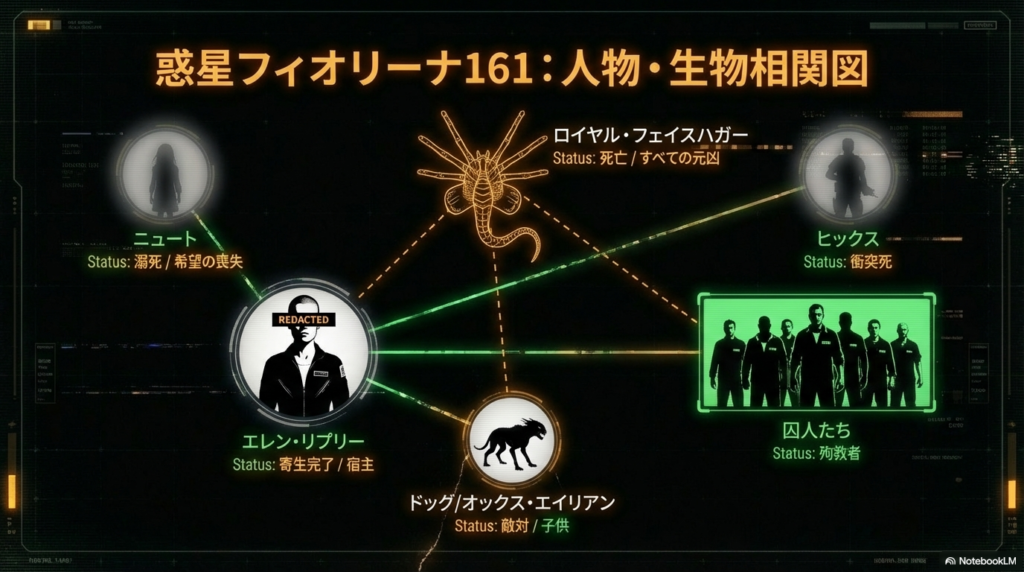 エイリアン３：相関図